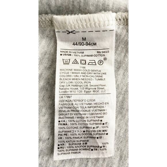 Women's Banana Republic Double Tie T Shirt Bow Sleeve Heather Gray Supima Cotton - Picture 6 of 6